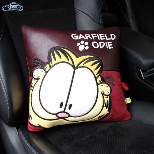 加菲猫 新款车用卡通可爱pp棉抱枕汽车靠垫四季靠枕汽车内饰品