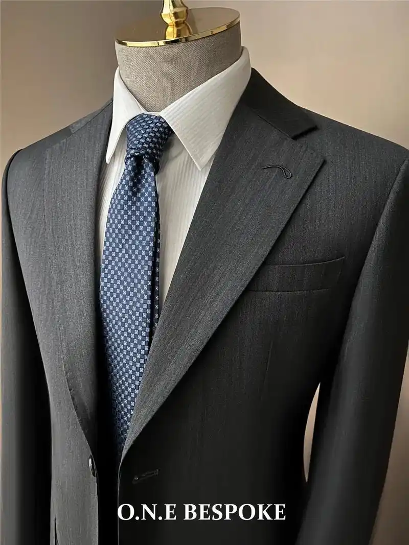 商务精英必备枪灰色6015深圳西装定制.