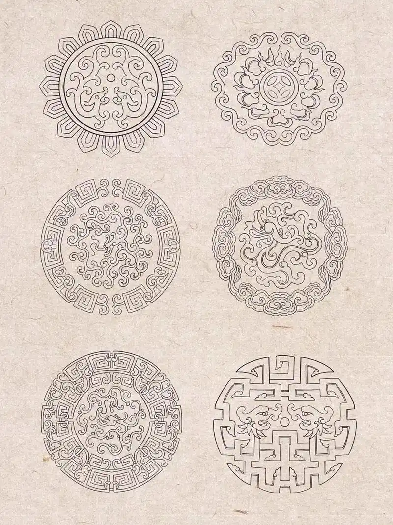 day31 | 中国传统纹样练习-团花花纹 临摹自《中国传统纹样》一书