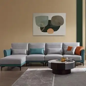 穗宝symbolfcn2112h极简意式大小户型客厅家具科技布沙发右扶三位