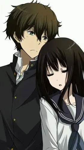 冰菓情侣锁屏,高清图片,手机锁屏桌面-壁纸族