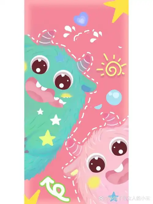 115669156601566期‖手机壁纸‖多巴胺小怪兽 未经允许