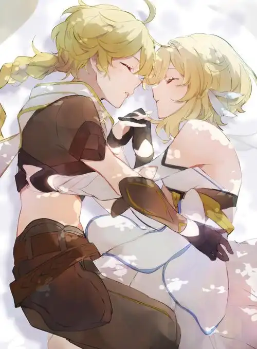 双子‖空荧 俺太喜欢兄妹同框了.