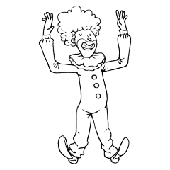 邪恶的小丑简笔画图片