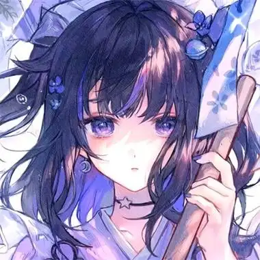 酷酷的蓝色系美女卡通头像高清可爱超萌卡通女头图片