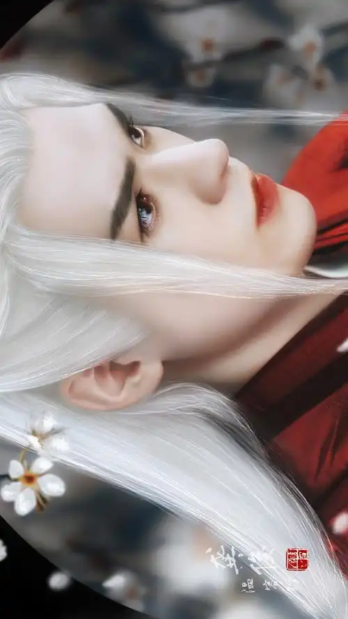 山河令[超话]#龚俊|温客行在正式造型出现之前也试一下红衣白发