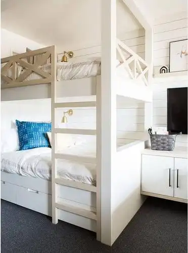 教你放两张床的4种方法,实用漂亮又宽敞