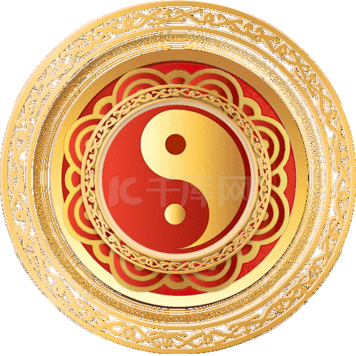 太极八卦装饰旋转中国风动图gif