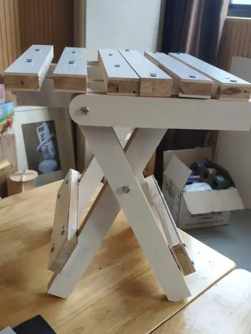 装修废料手工制作折叠凳