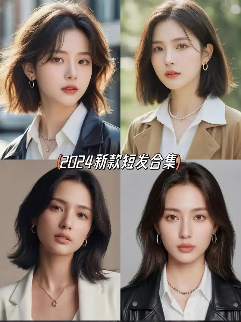 《2024新款减龄短发合集》 姐妹们,当下流行的挂耳齐肩短发 - 抖音