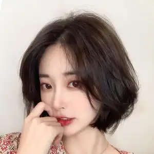 假发女新款2021年全头套式全真人发短发适合圆脸时尚自然真发发型