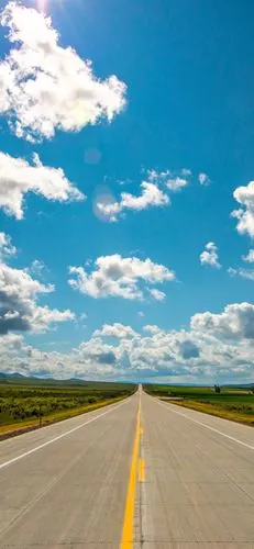 壁纸 路,蓝天,白色云彩,山 7680x4320 uhd 8k 高清壁纸, 图片, 照片