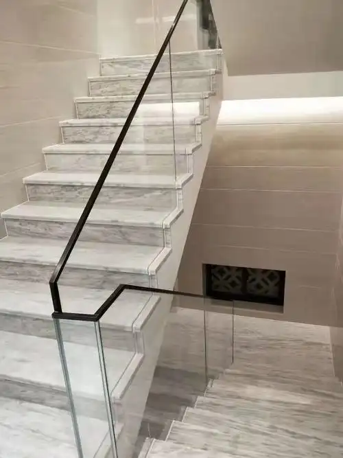 轻奢现代铝合金玻璃扶手楼梯卡槽