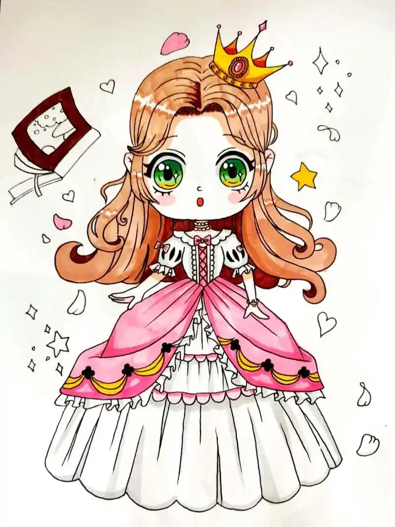 漂亮的《公主》儿童画漫画 每个女孩都有一个公主梦