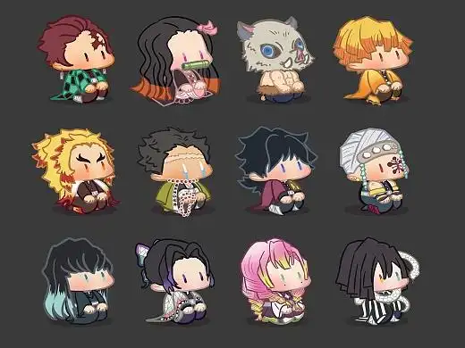 《鬼灭之刃》q版角色绘制