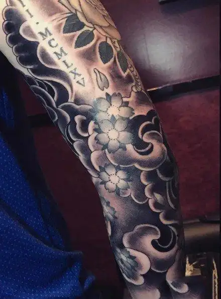 传统风格的祥云云朵纹身图案大全