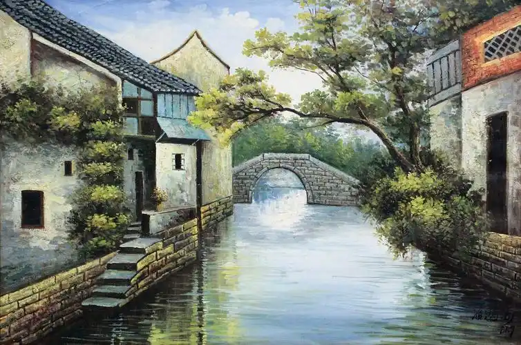 【江南水乡】拍卖品_图片_价格_鉴赏_油画_雅昌艺术品拍卖网