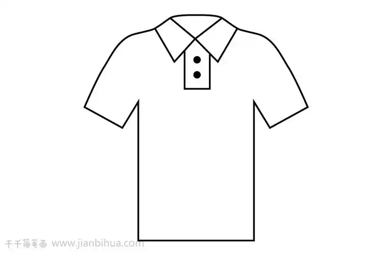 衬衫半袖涂色画怎么画_衣服简笔画