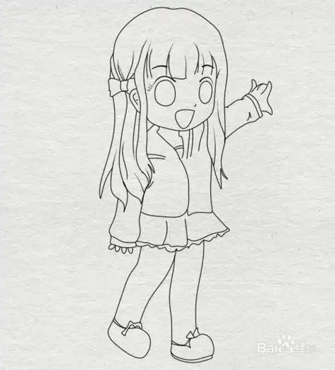 小女孩简笔画可爱女孩简笔画q版铅笔可爱的鸡宝宝简笔画图片-可爱的鸡