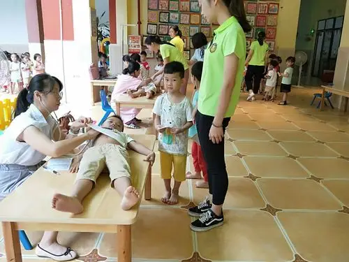 光明幼儿园——托班和小班的健康体检 写美篇  第四项:心肺及五官检查