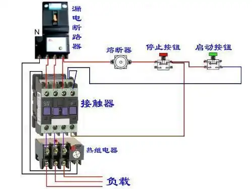 三相电交流接触器22o线圈启动停止接法