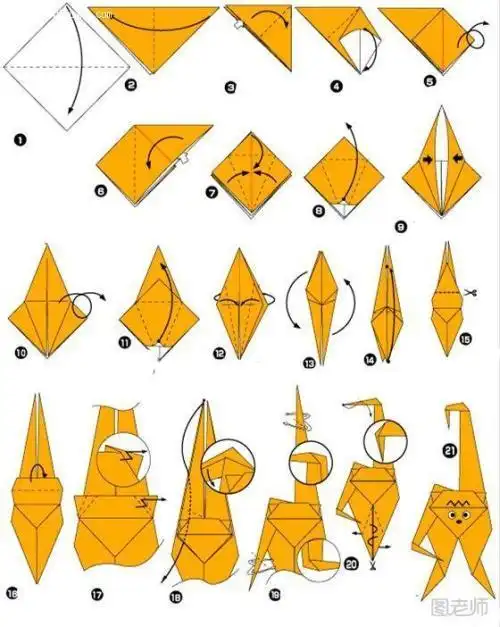手工折纸动物简单折纸教程大班折纸活动教案《小鸟》大班动物折纸步骤