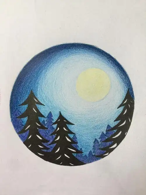 彩铅绘32---夜空