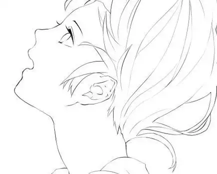 人物侧面简笔画头发