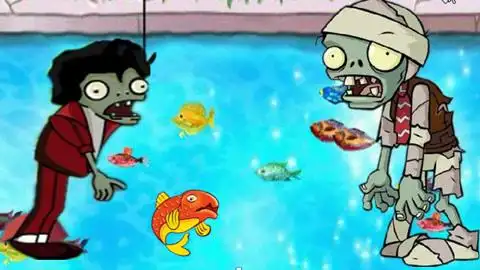 僵尸钓鱼 植物大战僵尸游戏