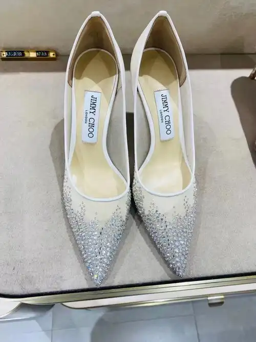 jimmychoo周仰杰love100星河水晶网纱婚鞋