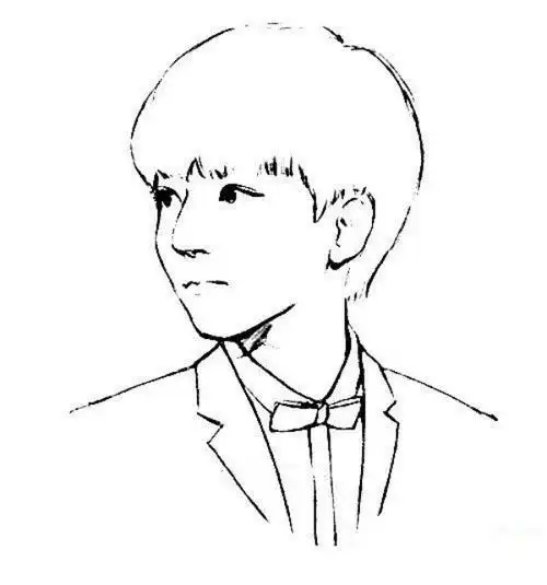 tfboys王俊凯简笔画 人物头像简笔画