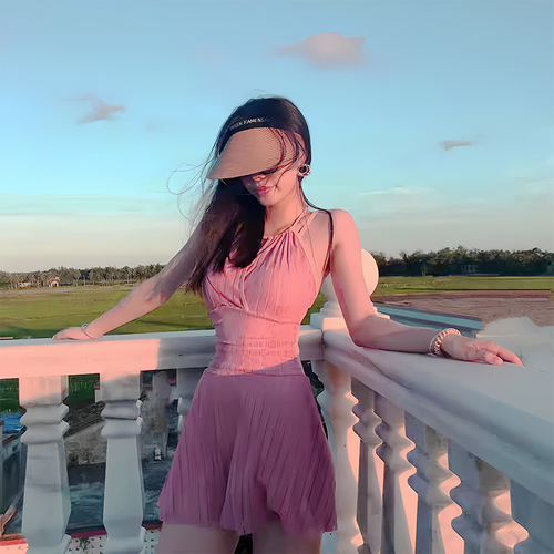 连身泳衣女款泡温泉泳衣女士游泳衣高级泳衣连体泳衣女2024新款