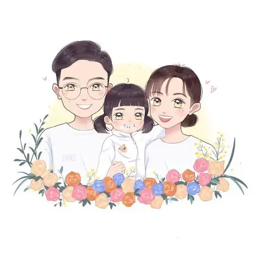 【画画】一家三口哦⊙66⊙!_绘画_画画的日常_兴趣爱好_绘画