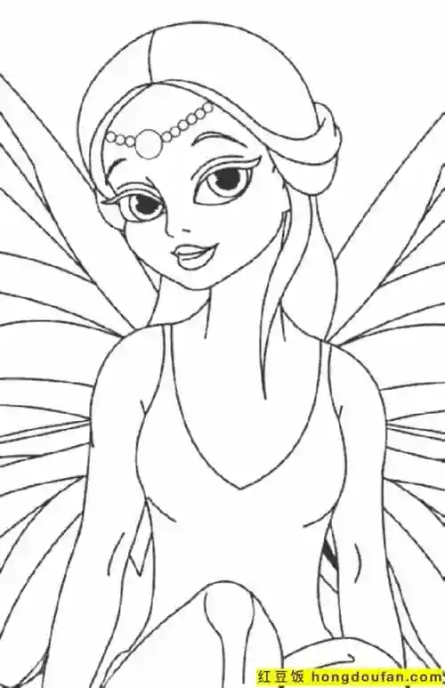 公主仙女女王小姐姐-红豆饭小学生简笔画大全