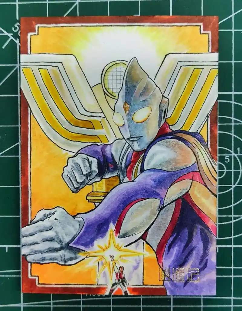 有人还记得迪迦奥特曼的故事吗?#绘画 #手绘卡 - 抖音