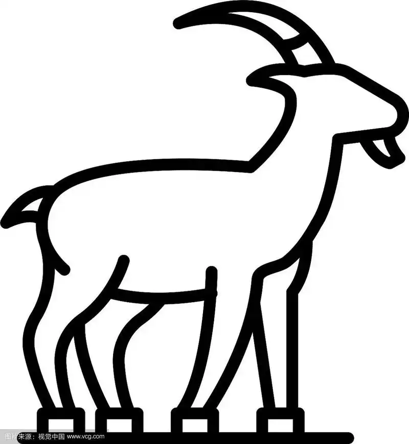 山羊图标轮廓样式