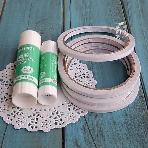 超薄强力双面胶带高粘双面胶 diy手工固体胶蕾丝纸礼物盒贺卡