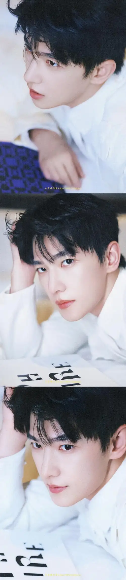 杨洋把花印在了西装上##杨洋3d印花白西装