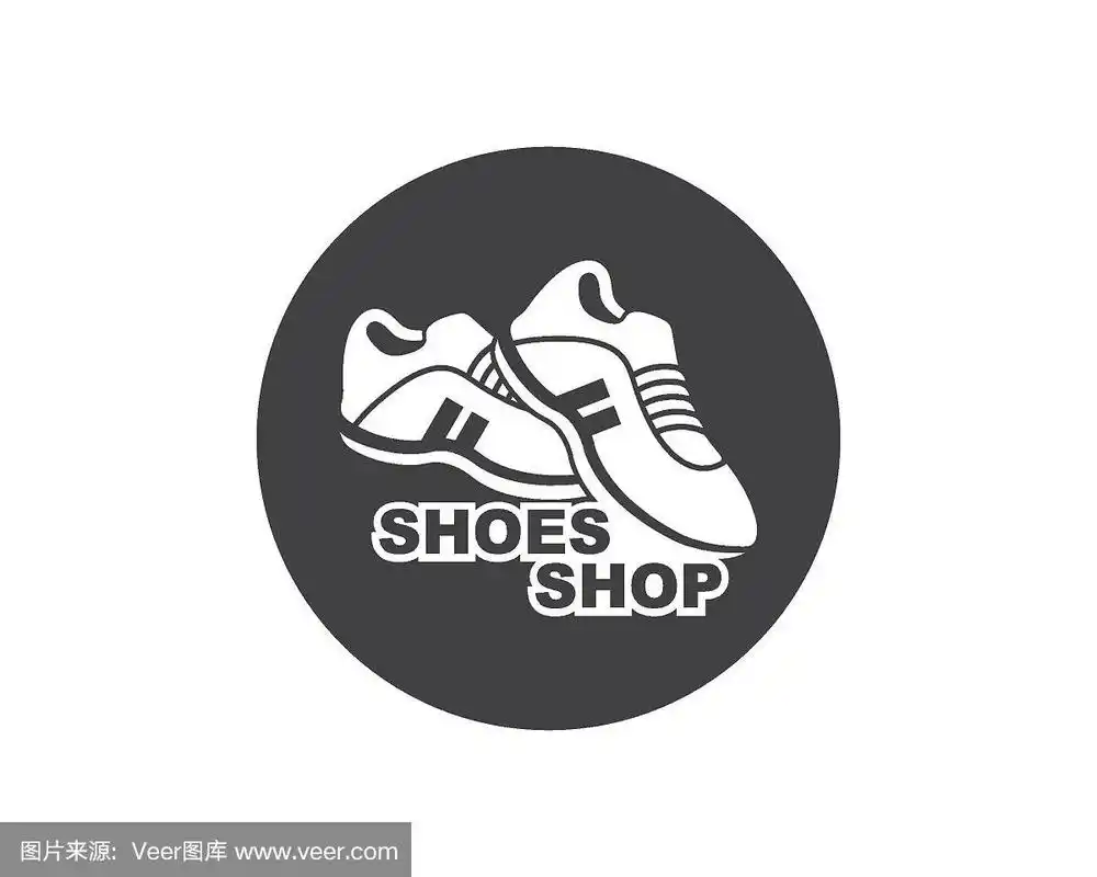 鞋子图标标志矢量插图设计