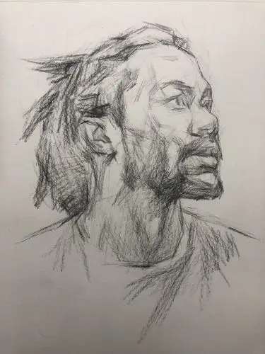 德里克罗斯derrickrose素描头像图片视频画法步骤图