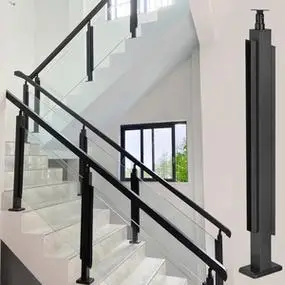 楼梯扶手室内家用不锈钢栏杆阁楼围栏阳台平台立柱简约现代护栏
