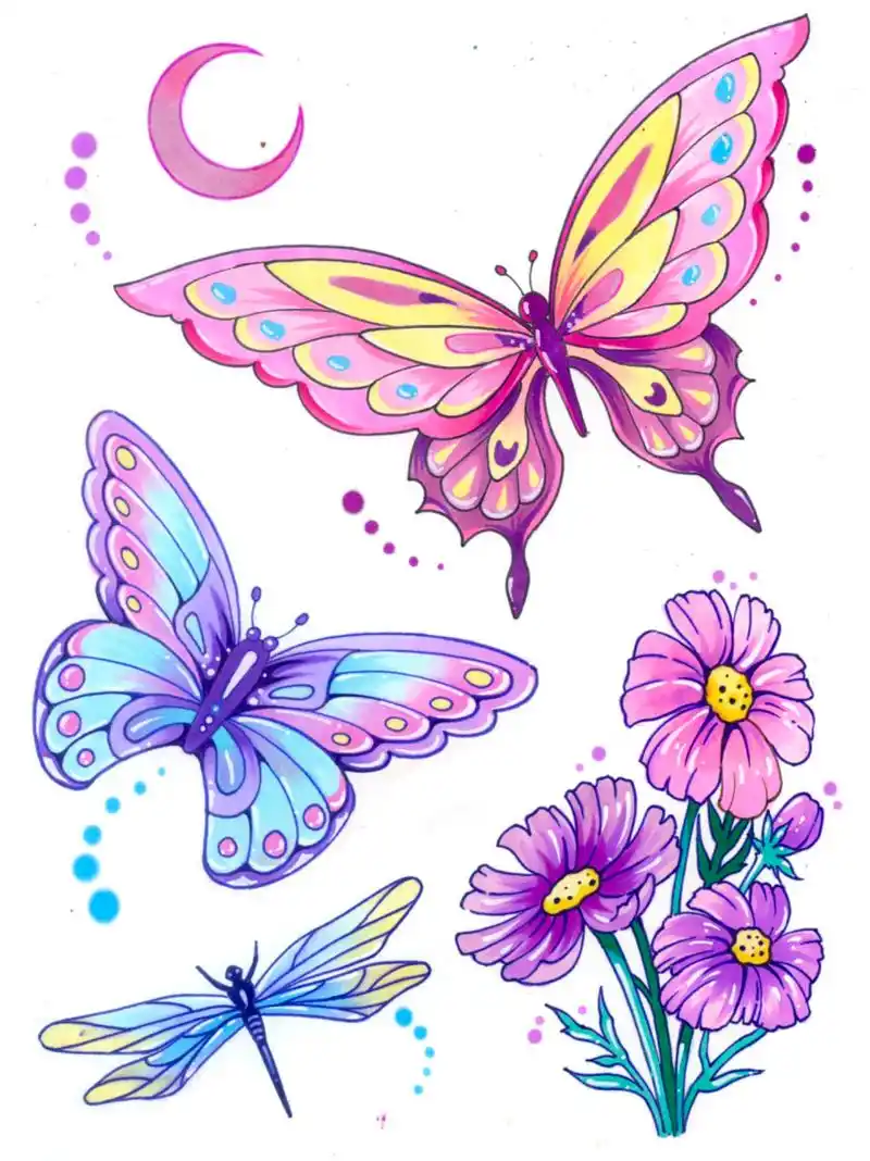 马克笔手绘单体-蝴蝶