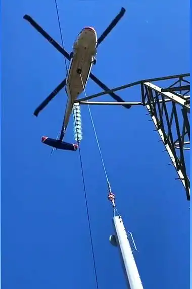 直升机吊装110kv变电站项目陕西商洛展开_郑州直升飞机租赁公司|直升