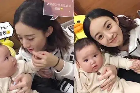 【图】赵丽颖与萌娃合照 兴致极高互动有爱