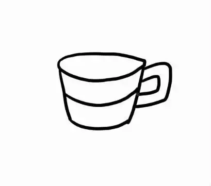 怎么画杯子-简笔画,杯子画法简笔画图片(五颜六色的水杯)