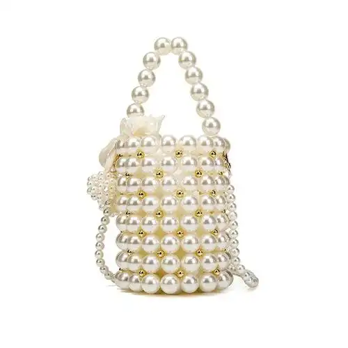 仙女手工编织珍珠包包夏diy材料包复古小众设计斜挂串珠手提包美