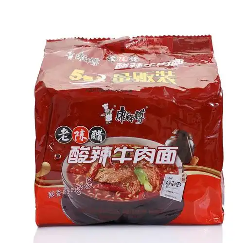 康师傅酸辣牛肉面(5连包 114g*5)