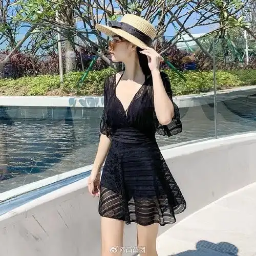 游泳衣女夏连体遮肚显瘦保守2023新款韩国ins温泉性感