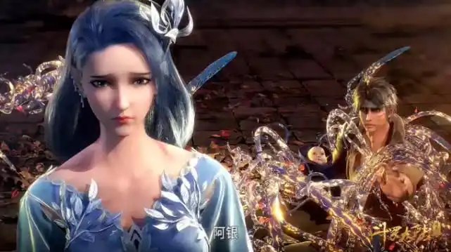 斗罗大陆蓝银皇真正的颜色阿银在和唐昊诀别的时候就出现过