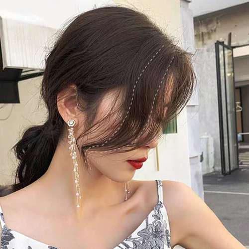 假发八字海女刘海女法式空气自然刘海无痕网红刘海片